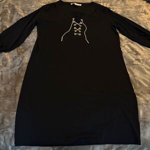 Michael Kors Black Dress with Silver Detailing